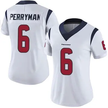 Denzel Perryman Men's Nike White Houston Texans Vapor Untouchable Custom Elite Jersey