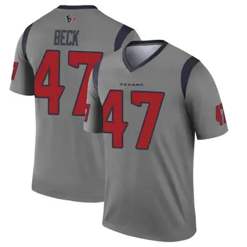 Men's Nike Andrew Beck Navy Houston Texans Team Game Jersey