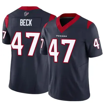 Men's Nike Andrew Beck Navy Houston Texans Team Game Jersey Size: 3XL