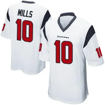 Men's Houston Texans Davis Mills Nike Navy Game Jersey